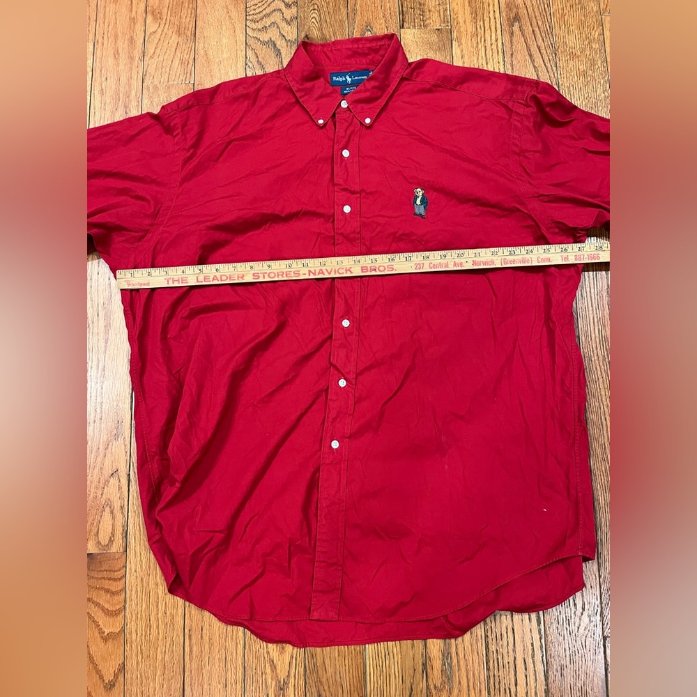 Ralph Lauren Button Down Up Shirt Long Sleeve Polo Blake XL RL Polo Bear - Picture 5 of 8